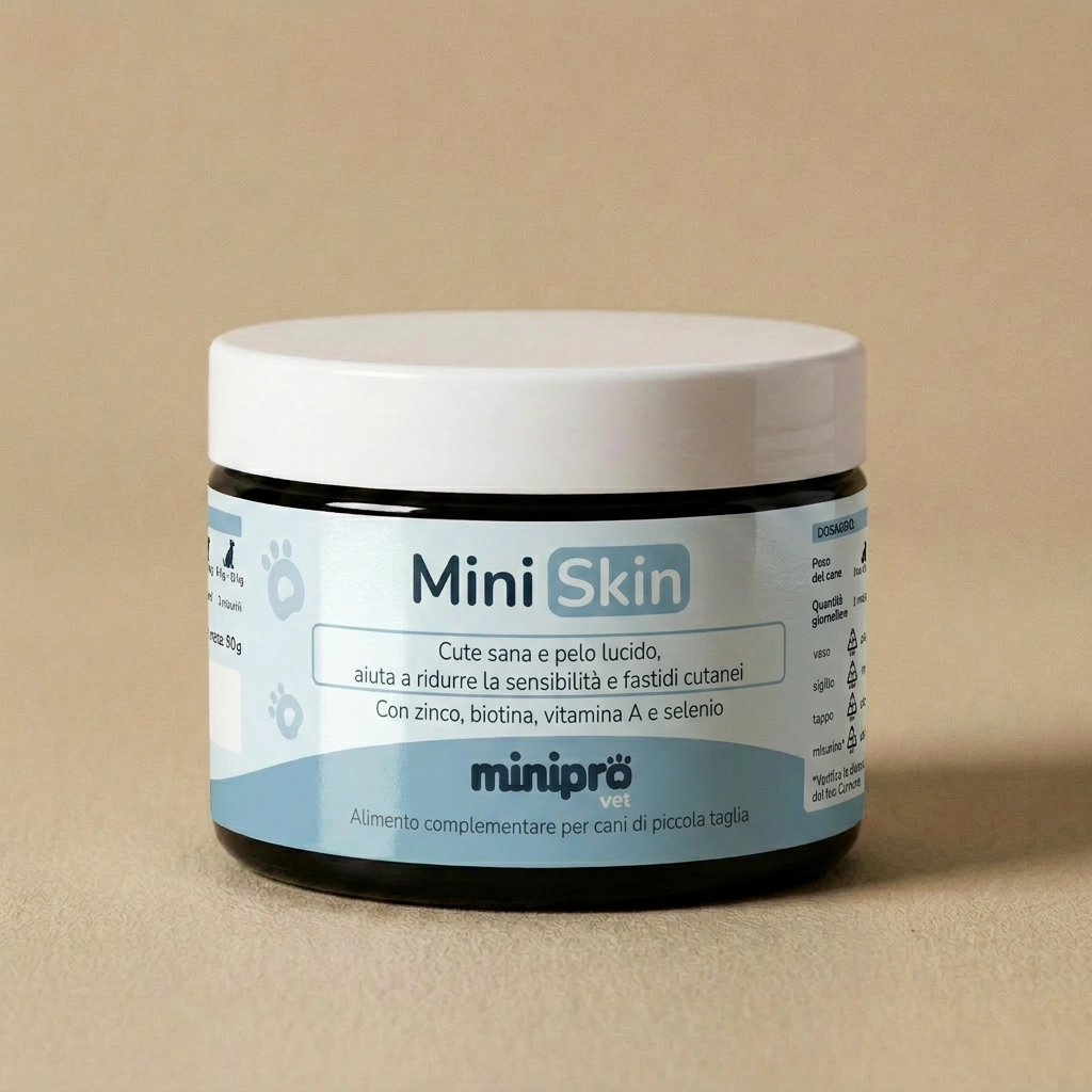Mini Skin - integratore per cute e pelo di cani di piccola taglia MiniProVet